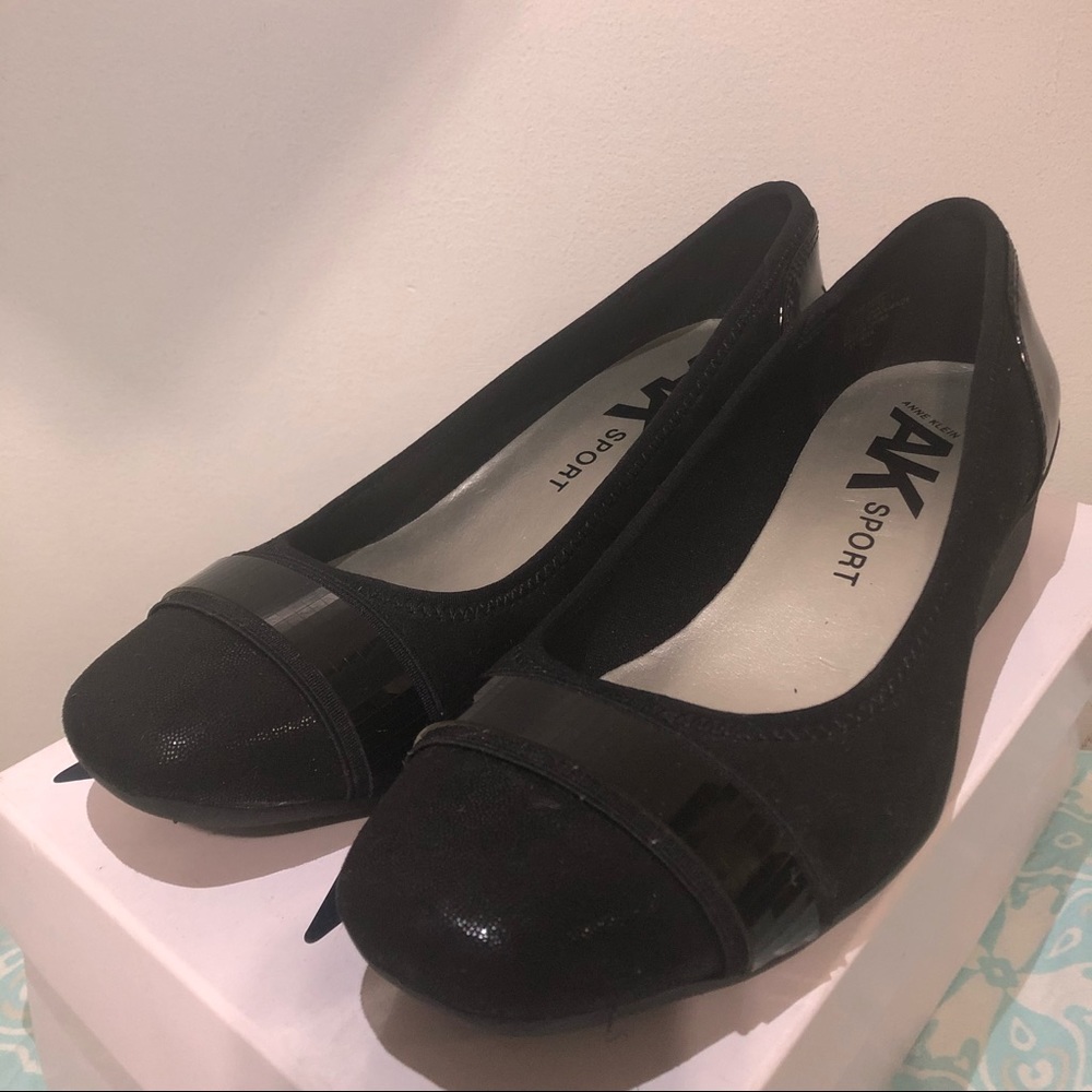 Anne Klein Sport Black Flats Shoes